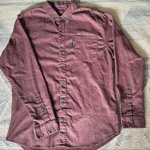 Organic Hemp Coalatree Burgundy Button-Up Shirt